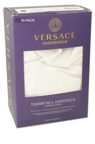 Tričko s dlouhým rukávem | Slim Fit Versace bílá