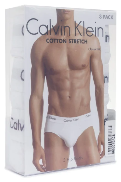 Slipy 3-pack | stretch Calvin Klein Underwear bílá