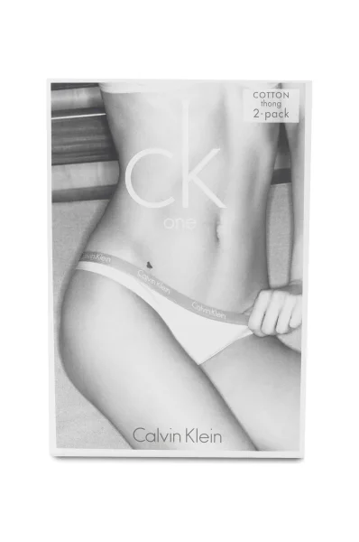 Tanga 2-pack Calvin Klein Underwear černá
