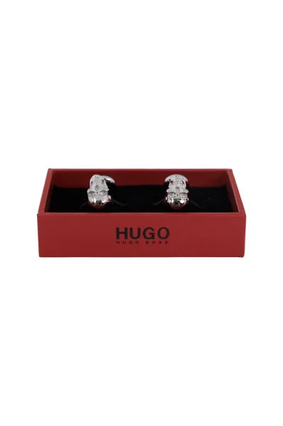 Manžetové knoflíčky E-skull  HUGO stříbrný