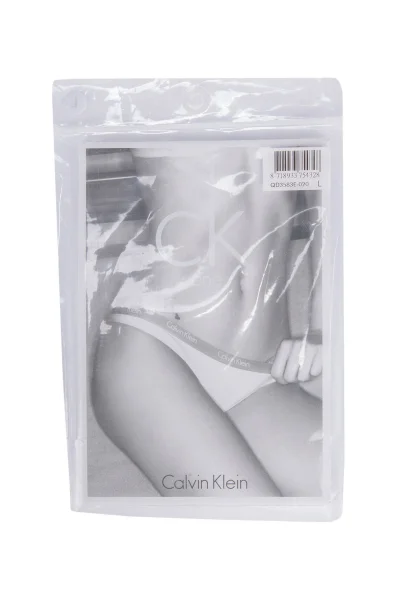 Tanga 2-pack Calvin Klein Underwear popelavě šedý