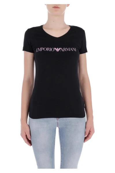 T-shirt | Regular fit | Stretch Emporio Armani černá