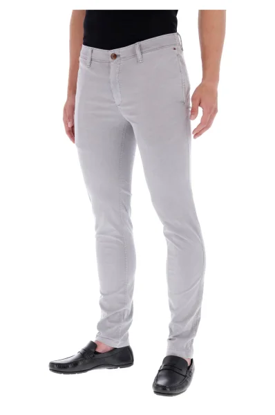 Kalhoty Chino Printed | Jegging fit Tommy Jeans popelavě šedý