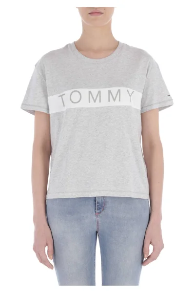 Tričko | Regular Fit Tommy Jeans popelavě šedý