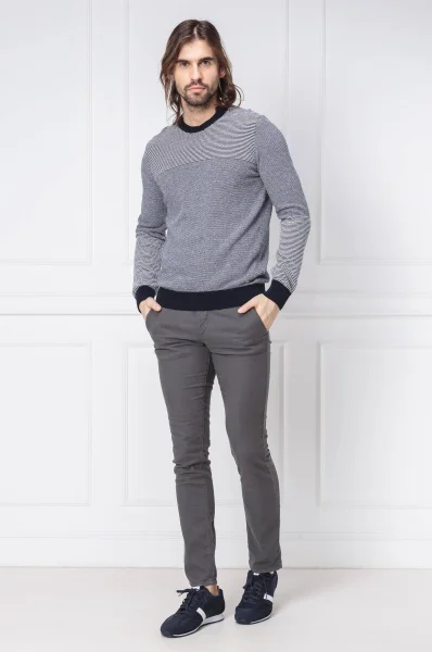 Kalhoty chino Modern | Slim Fit BOSS ORANGE šedý