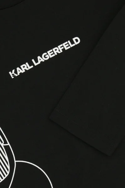 Tričko s dlouhým rukávem | Regular Fit Karl Lagerfeld Kids černá