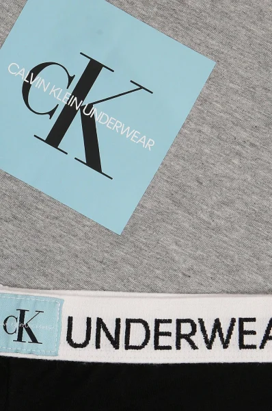 Pyžamo | Regular Fit Calvin Klein Underwear šedý
