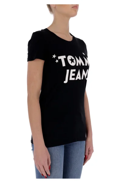 Tričko TJW STAR LOGO | Slim Fit Tommy Jeans černá
