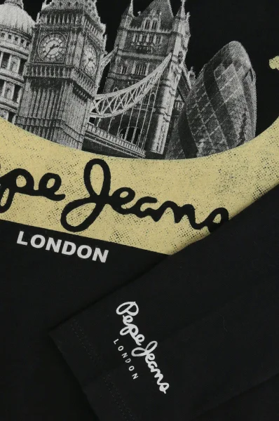 Tričko s dlouhým rukávem ANDREAS | Regular Fit Pepe Jeans London černá