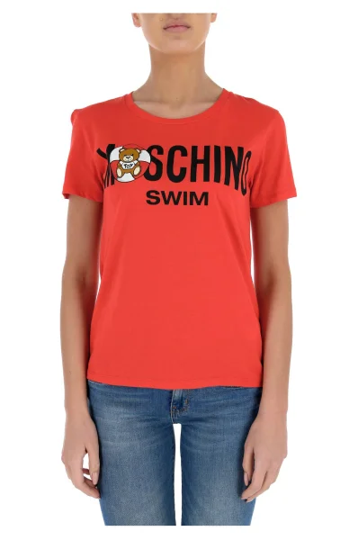 Tričko | Regular Fit Moschino Swim červený