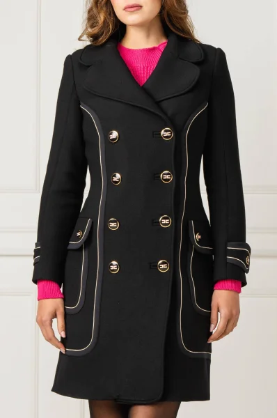 Kabát | s příměsí vlny Elisabetta Franchi černá