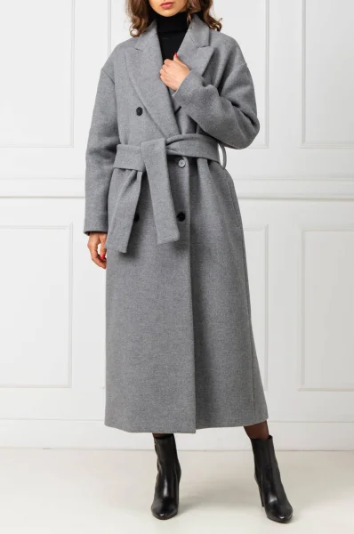 Vlněný kabát MSGM šedý