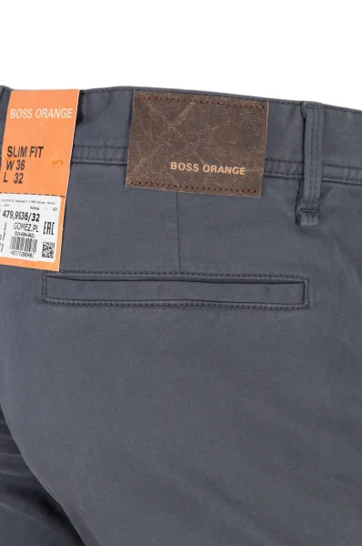 Kalhoty Schino Slim1-D BOSS ORANGE grafitově šedá