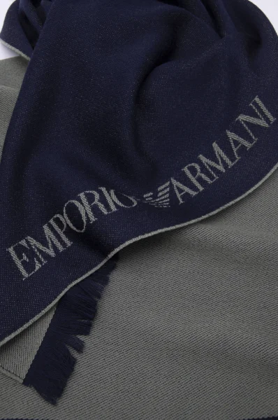 vlněný šála Emporio Armani tmavě modrá