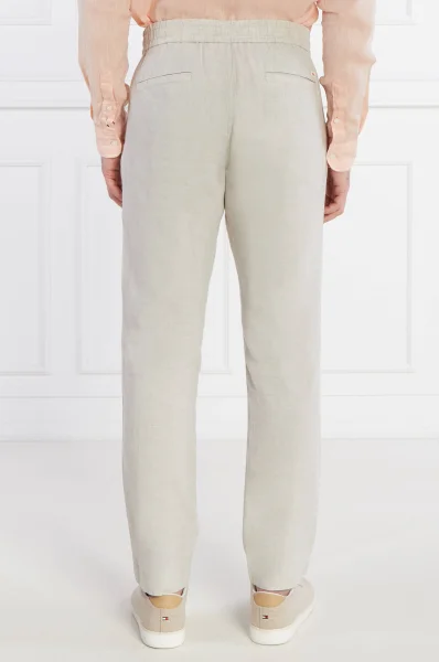 Lněné kalhoty Sanderson-L | Tapered fit BOSS ORANGE béžová