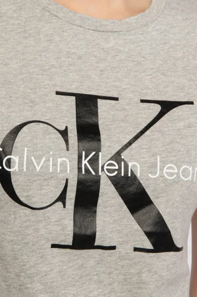 Tričko | Regular Fit CALVIN KLEIN JEANS popelavě šedý