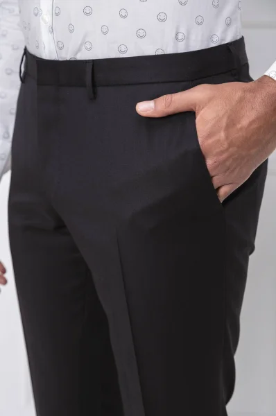 Kalhoty chino Wave cyl | Extra slim fit BOSS BLACK černá
