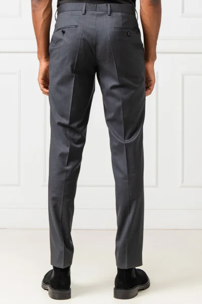 Vlněné kalhoty Spodnie Gibson | Slim Fit BOSS BLACK grafitově šedá