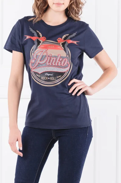 T-shirt Stereo| Regular Fit Pinko tmavě modrá