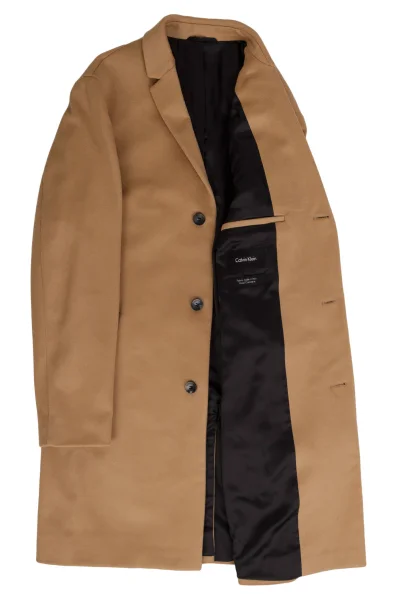 Vlněný kabát Carlo Calvin Klein béžová
