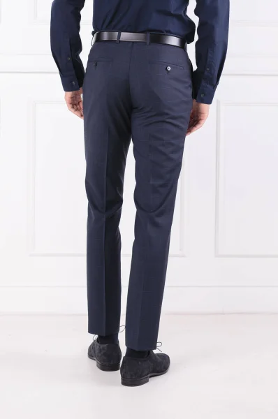 Vlněné kalhoty Getlin | Slim Fit HUGO tmavě modrá