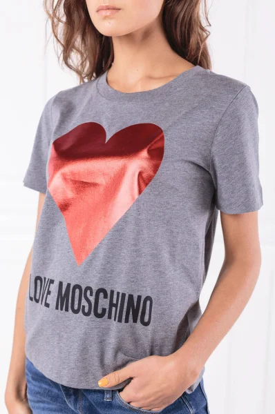 Tričko | Regular Fit Love Moschino šedý