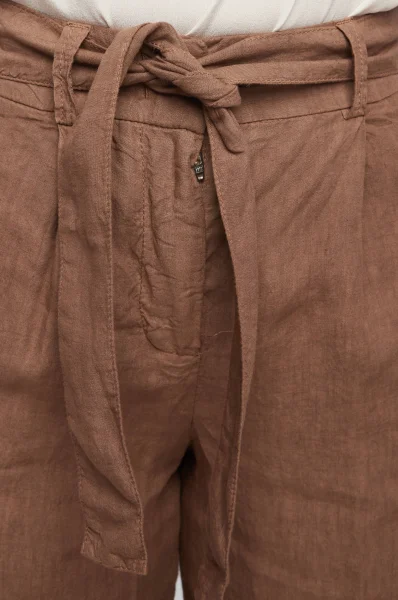 Lněné šortky | Regular Fit Peserico bronzově hnědý