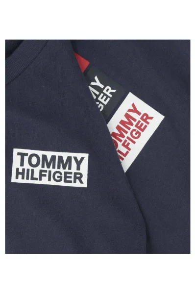 Tričko s dlouhým rukávem BOX | Regular Fit Tommy Hilfiger tmavě modrá