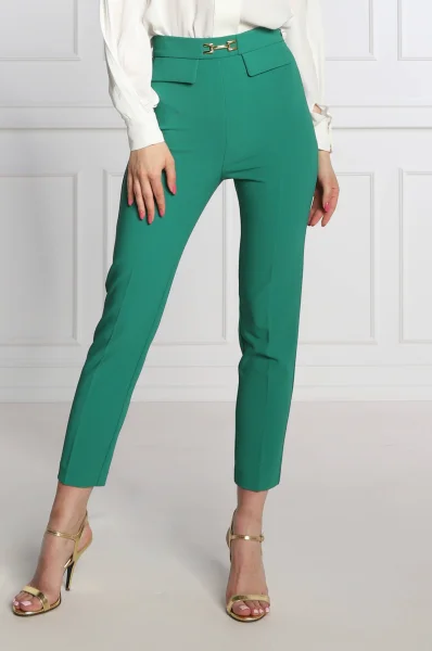 Kalhoty | Skinny fit Elisabetta Franchi zelený