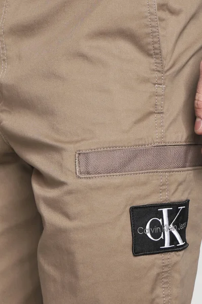 Kalhoty | Regular Fit CALVIN KLEIN JEANS bronzově hnědý