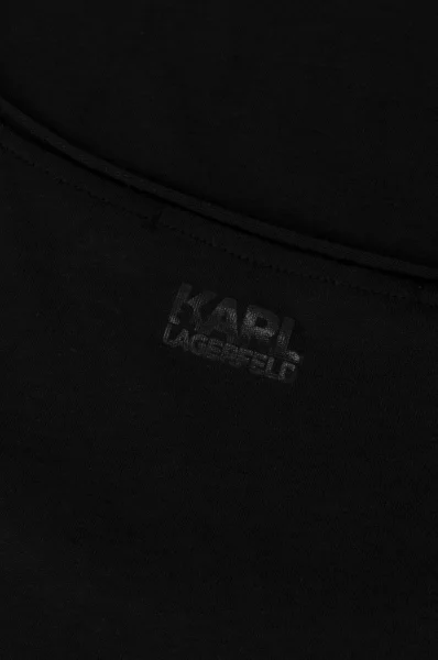 Tričko Rhinestone Head  Karl Lagerfeld černá