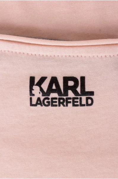 TRIČKO RHINESTONE HEAD Karl Lagerfeld pudrově růžový