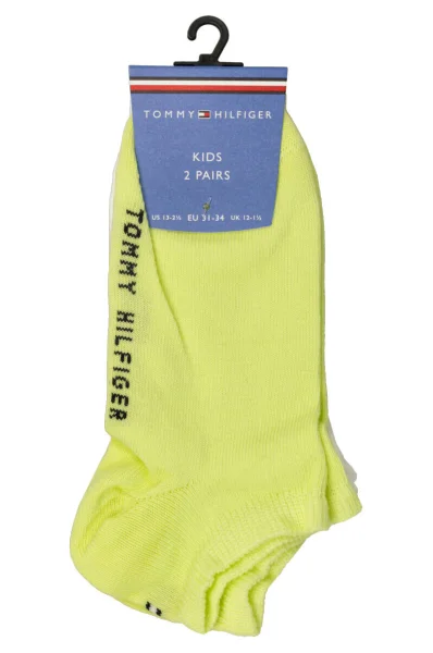 Ponožky 2-pack Tommy Hilfiger limetkově zelený