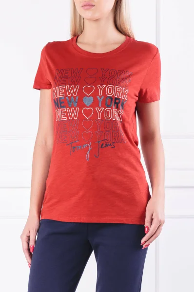Tričko TJW NEW YORK TEE | Regular Fit Tommy Jeans červený