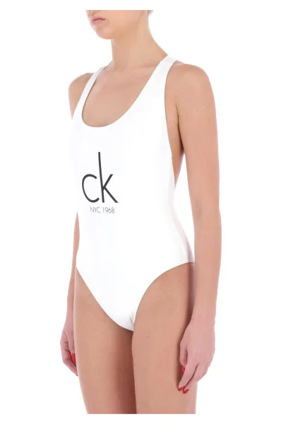 Plavky CHEEKY RACER Calvin Klein Swimwear bílá