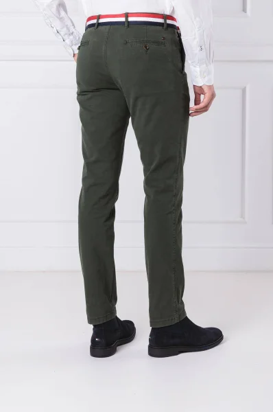 Kalhoty chino Denton | Straight fit | stretch Tommy Hilfiger zelený
