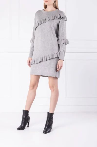 Šaty Willeana BOSS ORANGE popelavě šedý