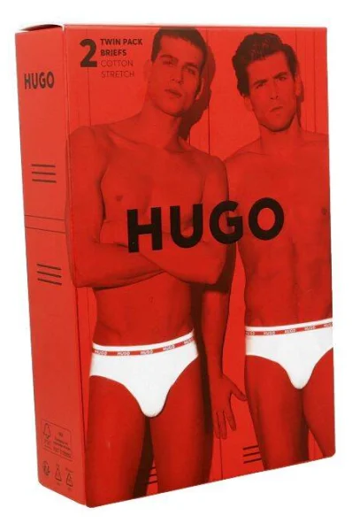 Slipy 2-pack HIP BRIEF Hugo Bodywear bílá