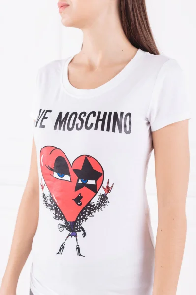 Tričko | Slim Fit Love Moschino bílá