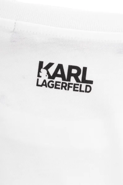 TRIČKO CROISSANT POCKET Karl Lagerfeld bílá