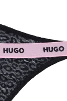 Krajkové tanga Hugo Bodywear černá