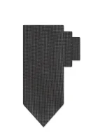 Hedvábný kravata HUGO grafitově šedá