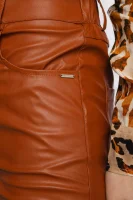 Kůžoné kalhoty STEEVAL | Slim Fit Silvian Heach bronzově hnědý