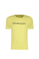 Tričko INSTITUTIONAL | Regular Fit CALVIN KLEIN JEANS žlutý