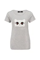 T-shirt Choupette Love | Regular Fit Karl Lagerfeld popelavě šedý