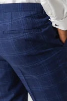 Vlněné kalhoty Hets182 | Extra slim fit HUGO tmavě modrá