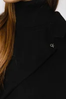 Vlněný kabát Calvin Klein černá