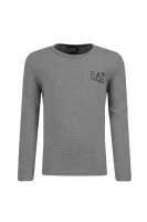 Tričko s dlouhým rukávem | Regular Fit EA7 šedý