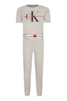 Pyžamo | Slim Fit Calvin Klein Underwear šedý