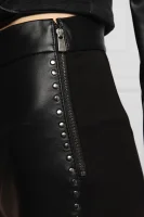 Kalhoty FLAVIO | Slim Fit s přídavkem kůže Pinko černá